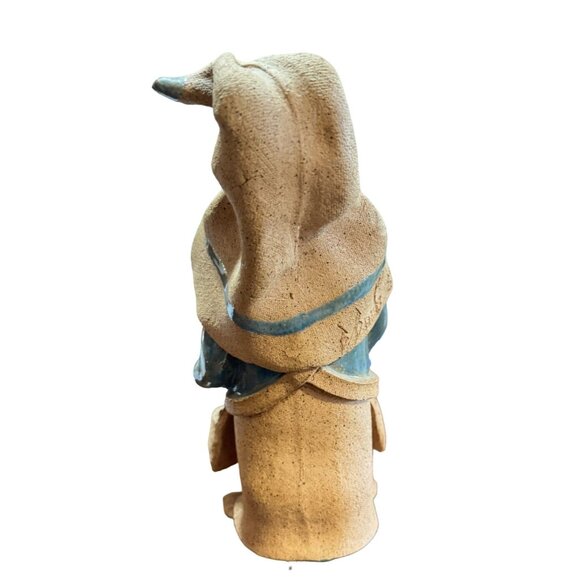 Vtg Studio Pottery Scottish Highland Gnome Carpenter Figurine Signed B Bach 1981 - Picture 4 of 6